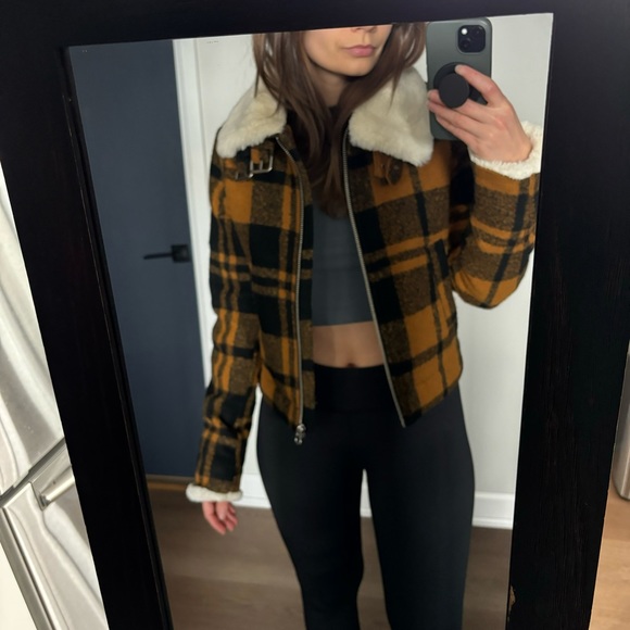 Plaid faux Sherpa bomber jacket - Picture 12 of 16